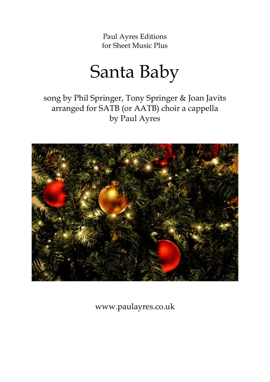 Santa Baby 4-Part scores gallery preview page 1