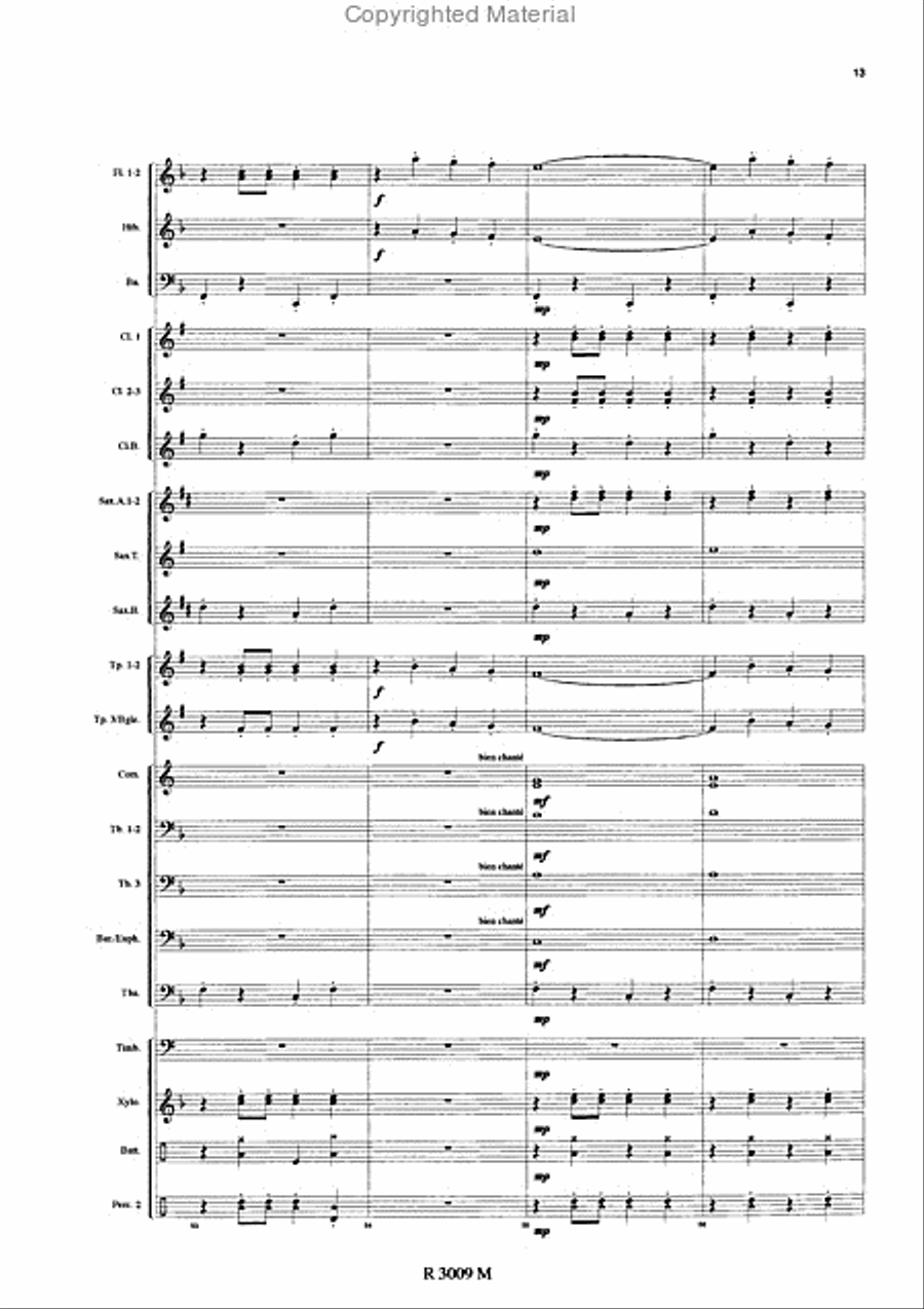 Brigades du Tigre Concert Band scores gallery preview page 14