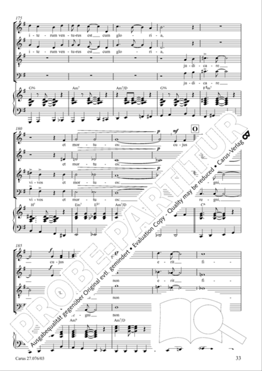 Missa in tempore incerto 4-Part scores gallery preview page 34