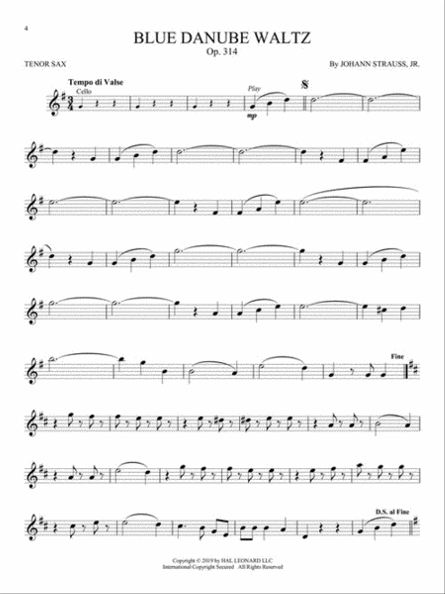 Great Classical Themes Great Classical Themes Tenor Saxophone scores gallery preview page 3