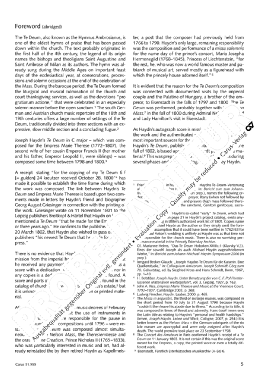 Te Deum Te Deum 4-Part scores gallery preview page 6