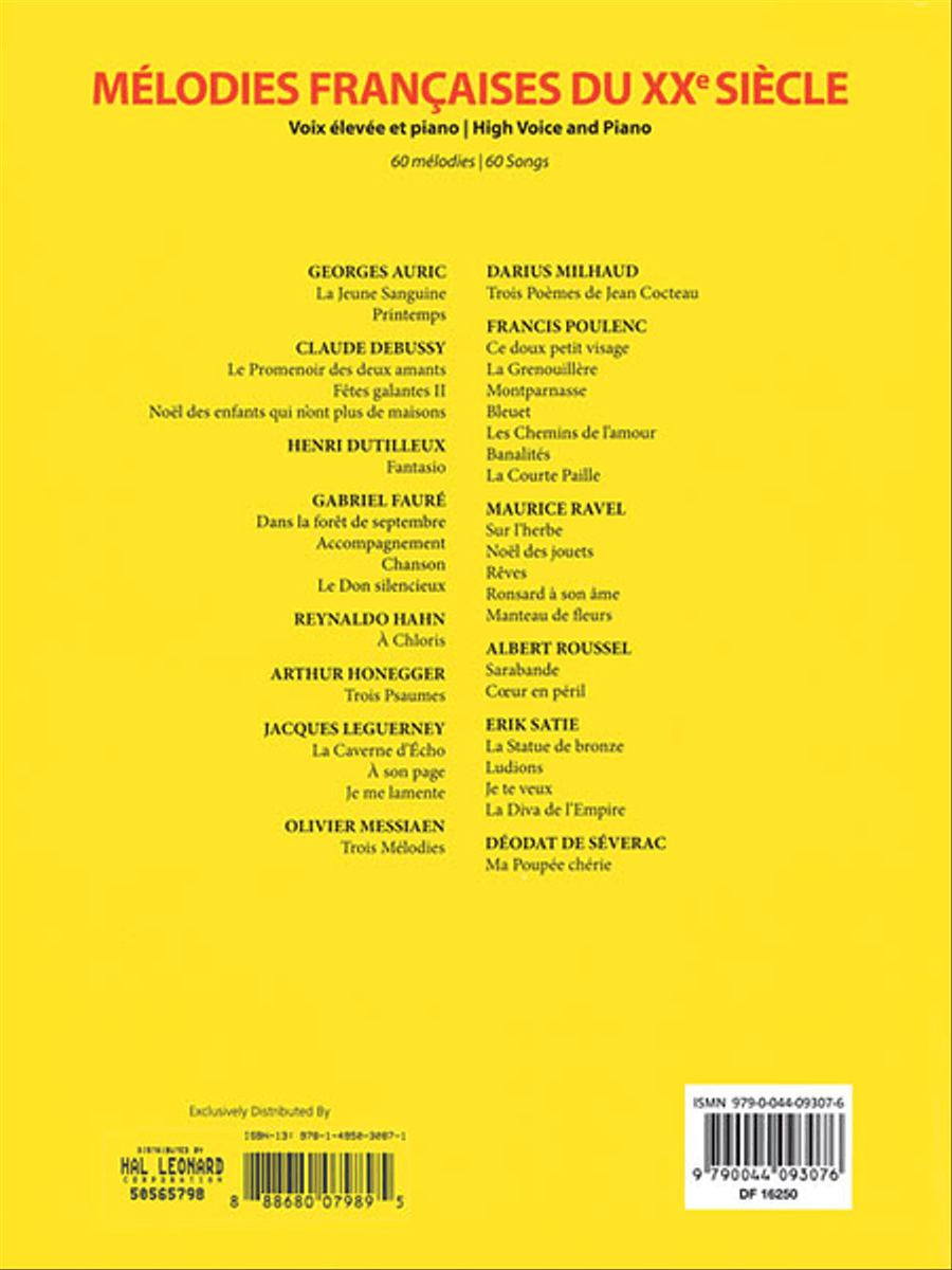 20th Century French Art Song High Voice scores gallery preview page 6