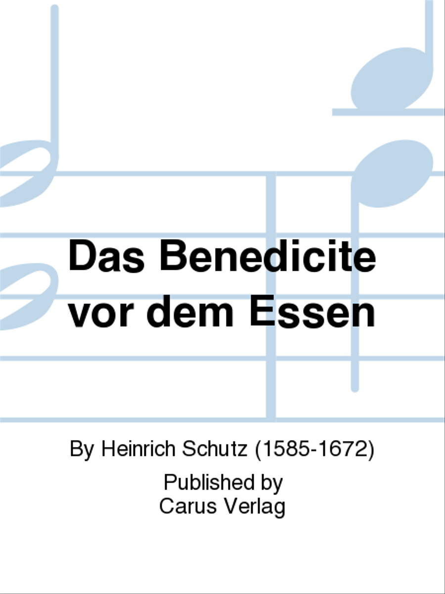Das Benedicite vor dem Essen Score scores gallery preview page 1