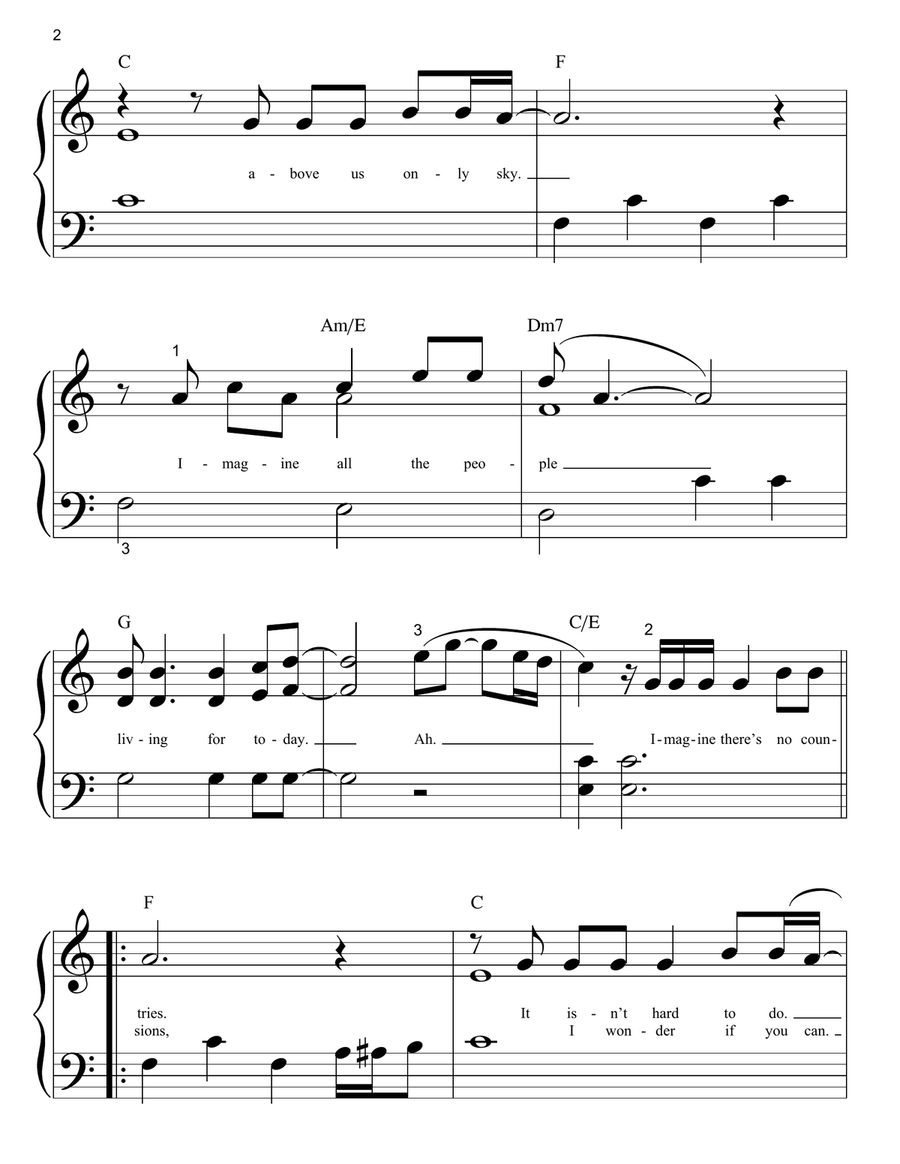 Imagine Easy Piano scores gallery preview page 2