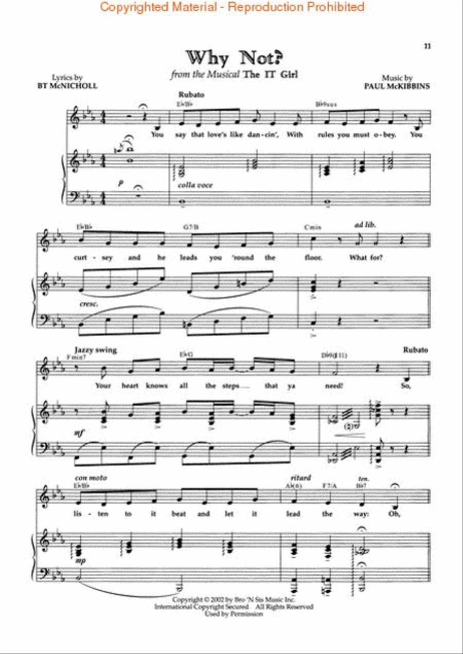 The IT Girl Piano, Vocal scores gallery preview page 3
