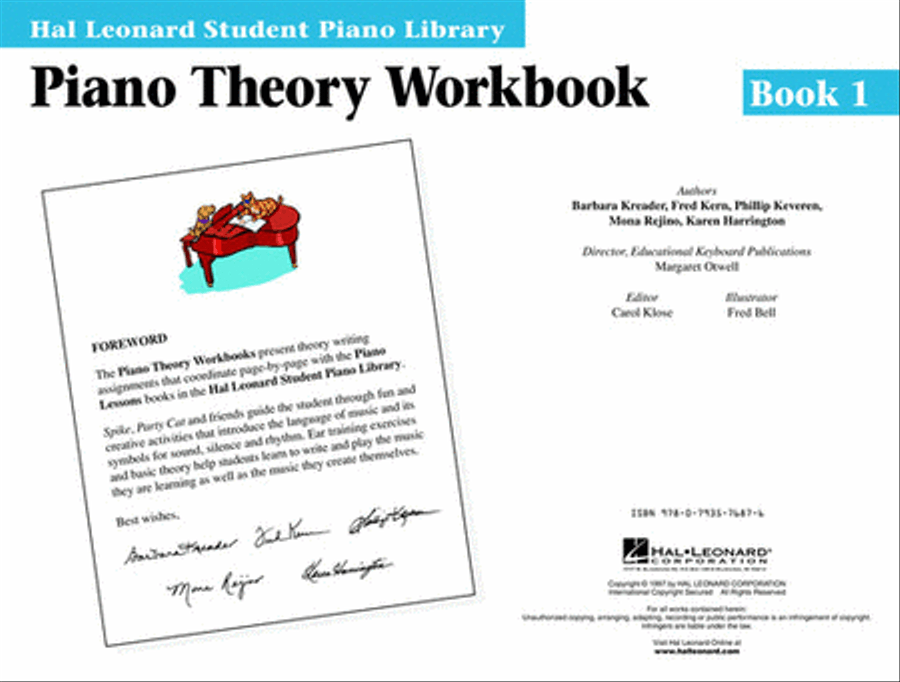 Piano Theory Workbook Book 1