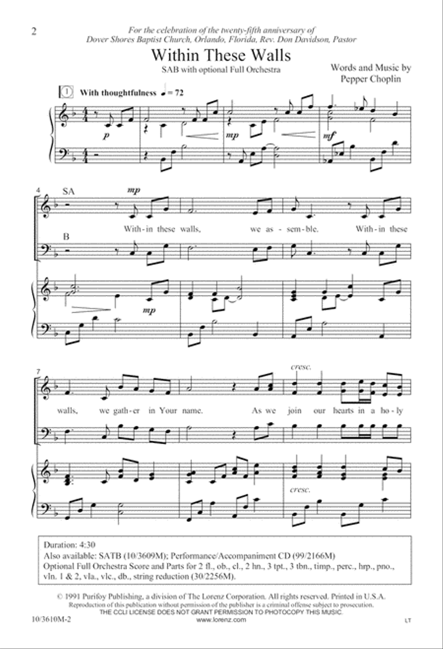 Within These Walls 3-Part scores gallery preview page 2