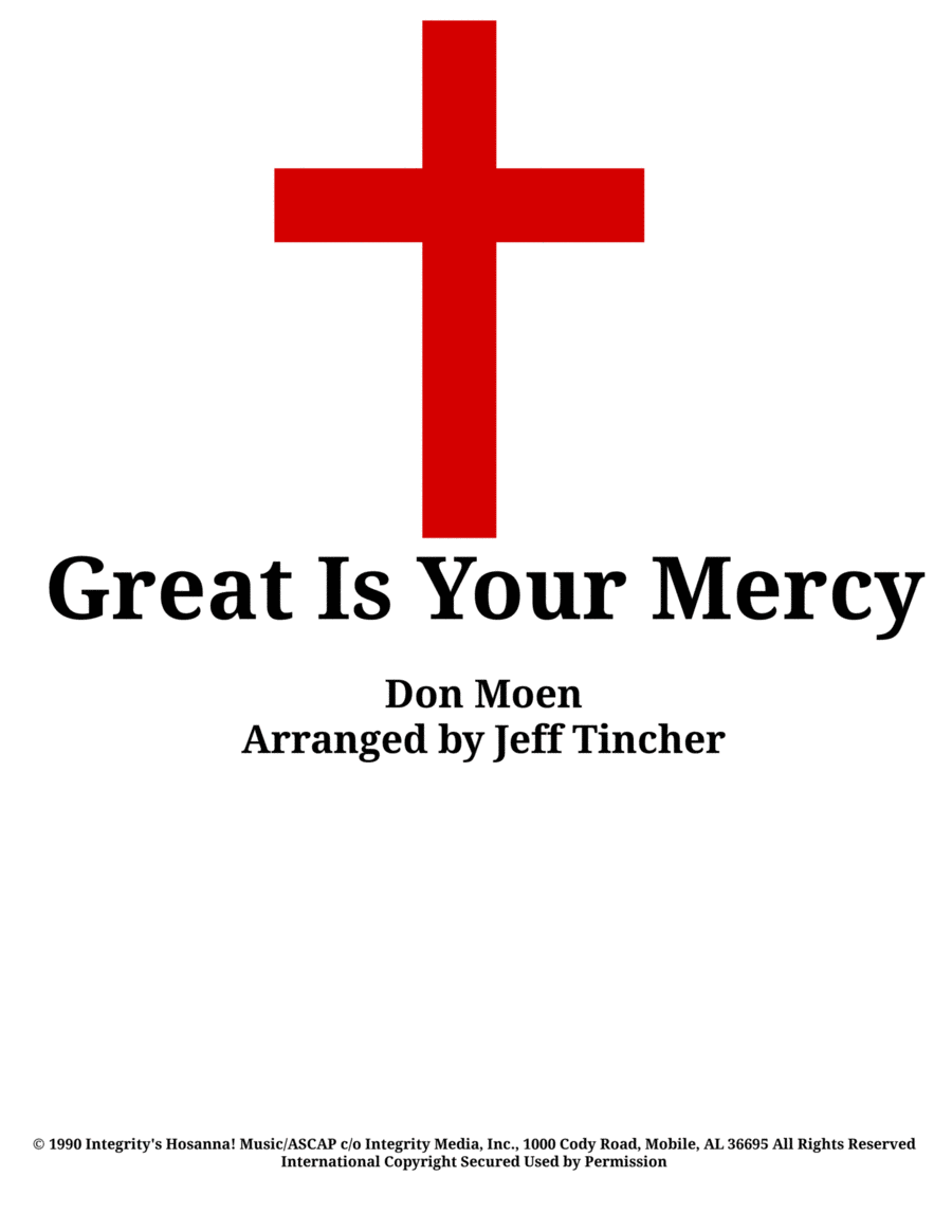 Great Is Your Mercy Piano, Vocal, Guitar scores gallery preview page 1