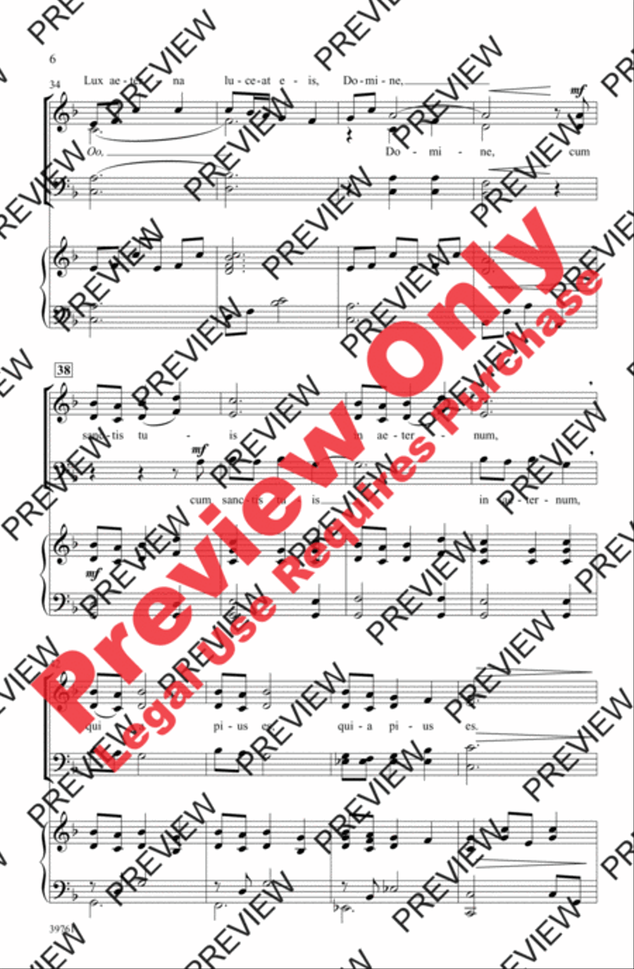 Lux Aeterna 4-Part scores gallery preview page 5