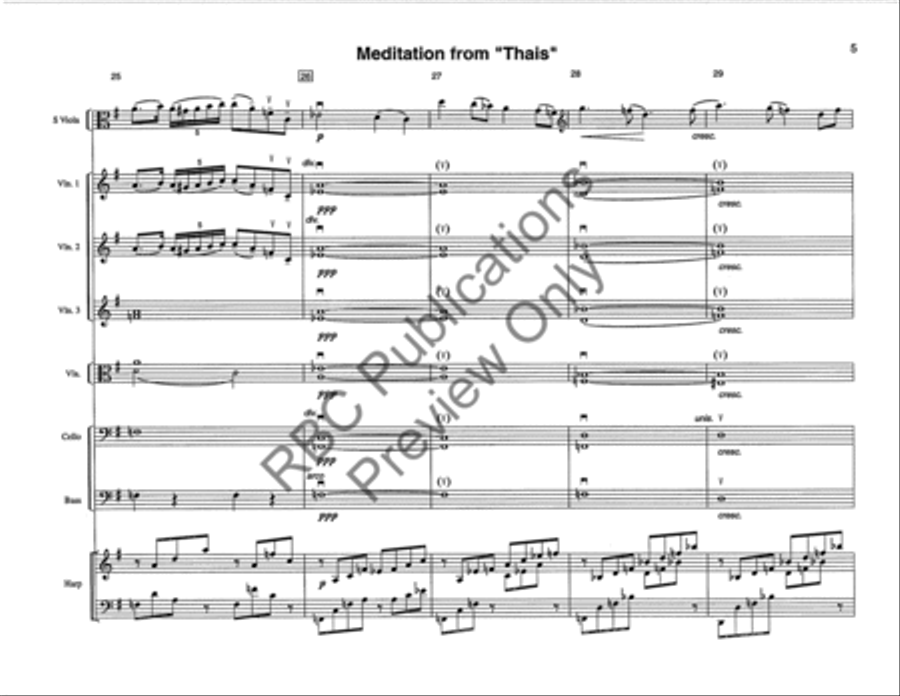Meditation From Thais Viola W/Orch String Orchestra scores gallery preview page 8
