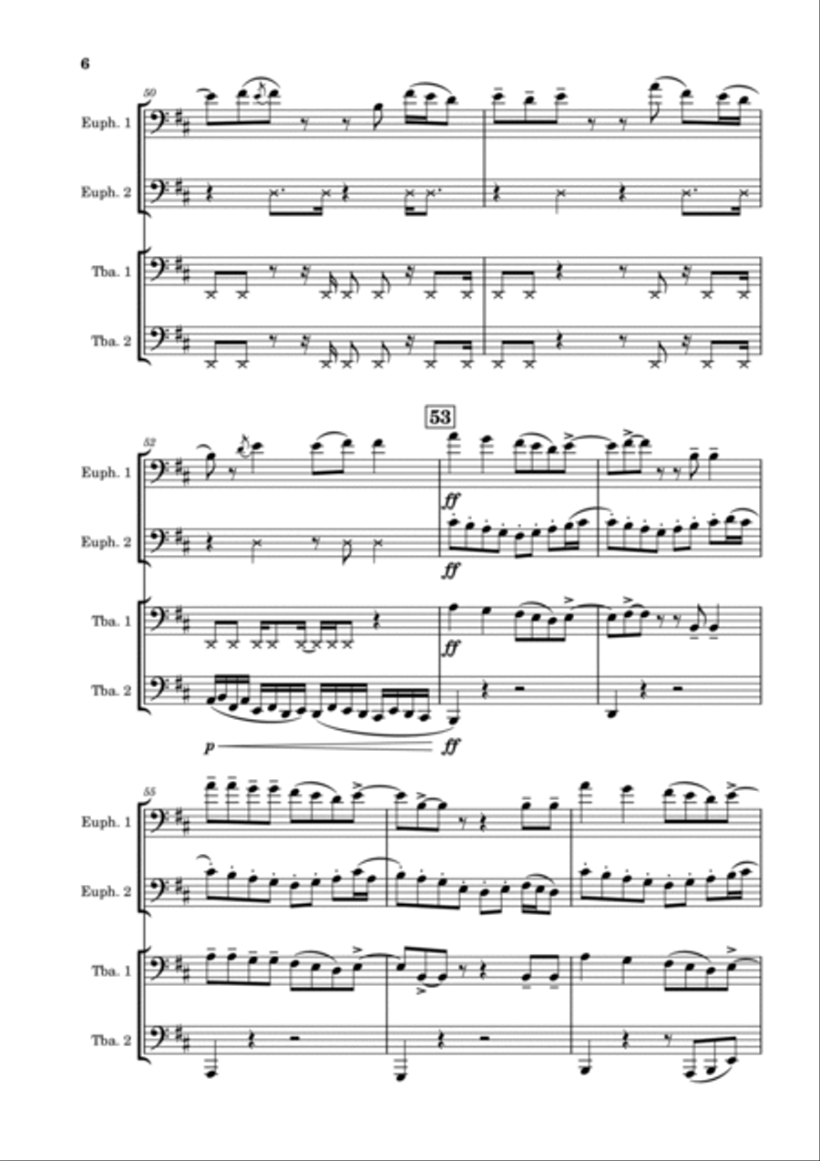 Burnin' Up Burnin' Up Brass Ensemble scores gallery preview page 6