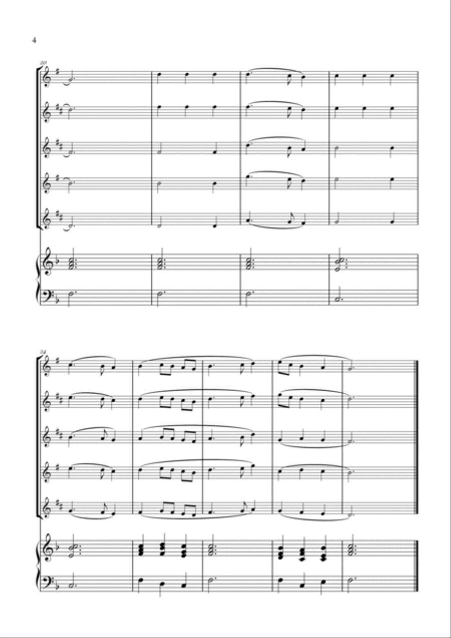 My Country 'Tis of Thee (America) Saxophone Quintet scores gallery preview page 4
