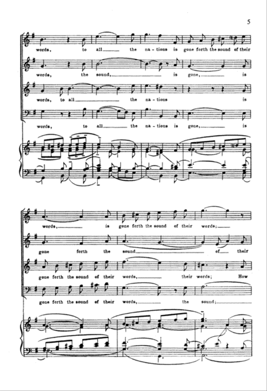 St. Paul: How Lovely Are the Messengers 4-Part scores gallery preview page 5