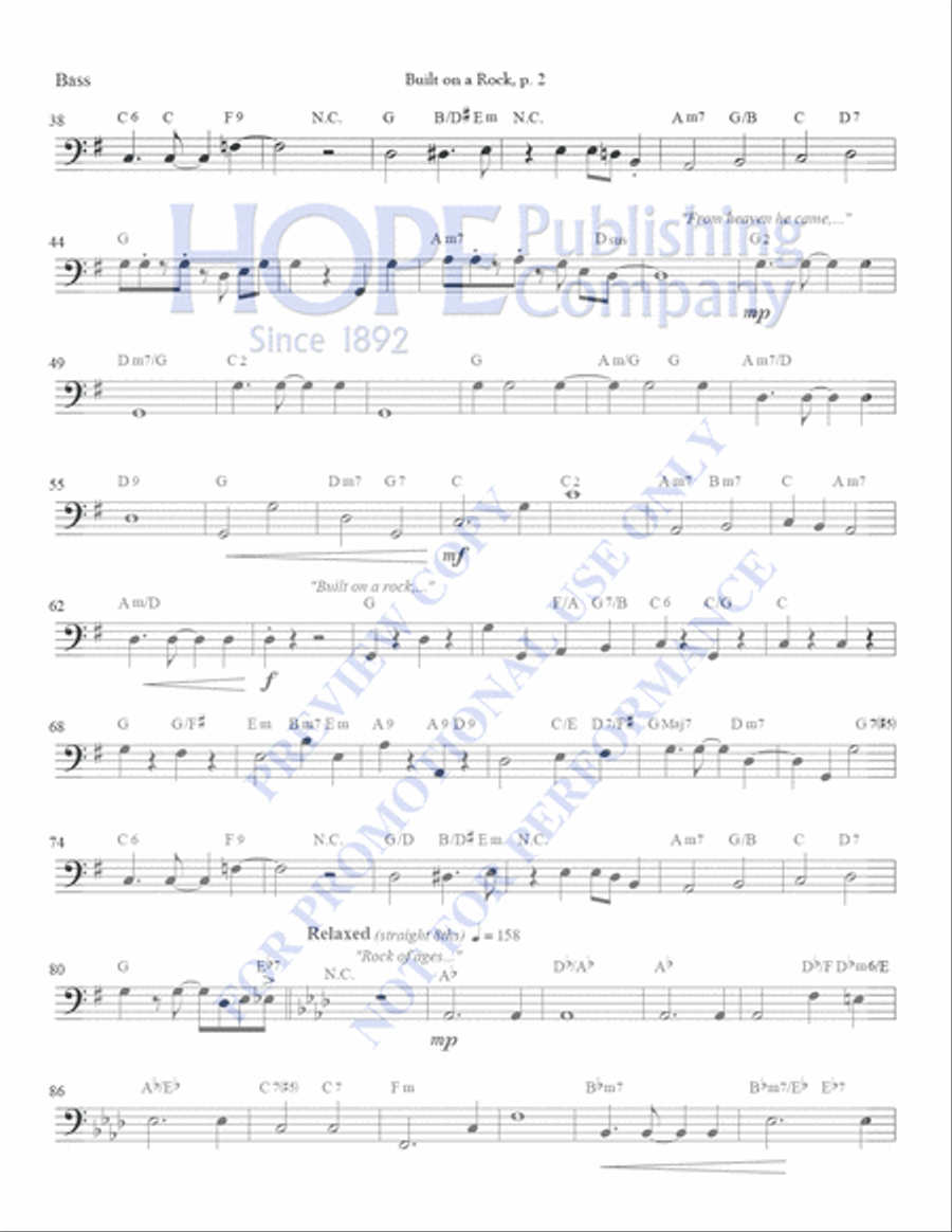 Built on a Rock 4-Part scores gallery preview page 6