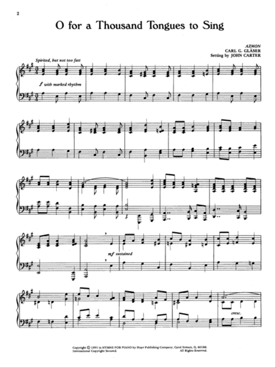 Hymns for Piano Piano Solo scores gallery preview page 2
