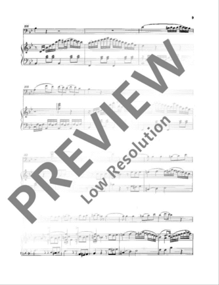 Sonata Bb major Bassoon Solo scores gallery preview page 10