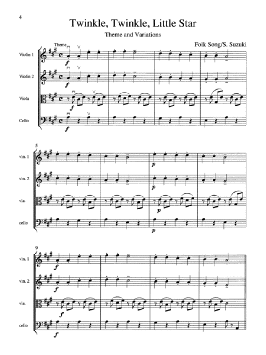 String Quartets for Beginning Ensembles, Volume 1 String Quartet scores gallery preview page 3