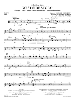 West Side Story (Selections for Flex-Band) (arr. Michael Sweeney) - Pt.3 - Viola