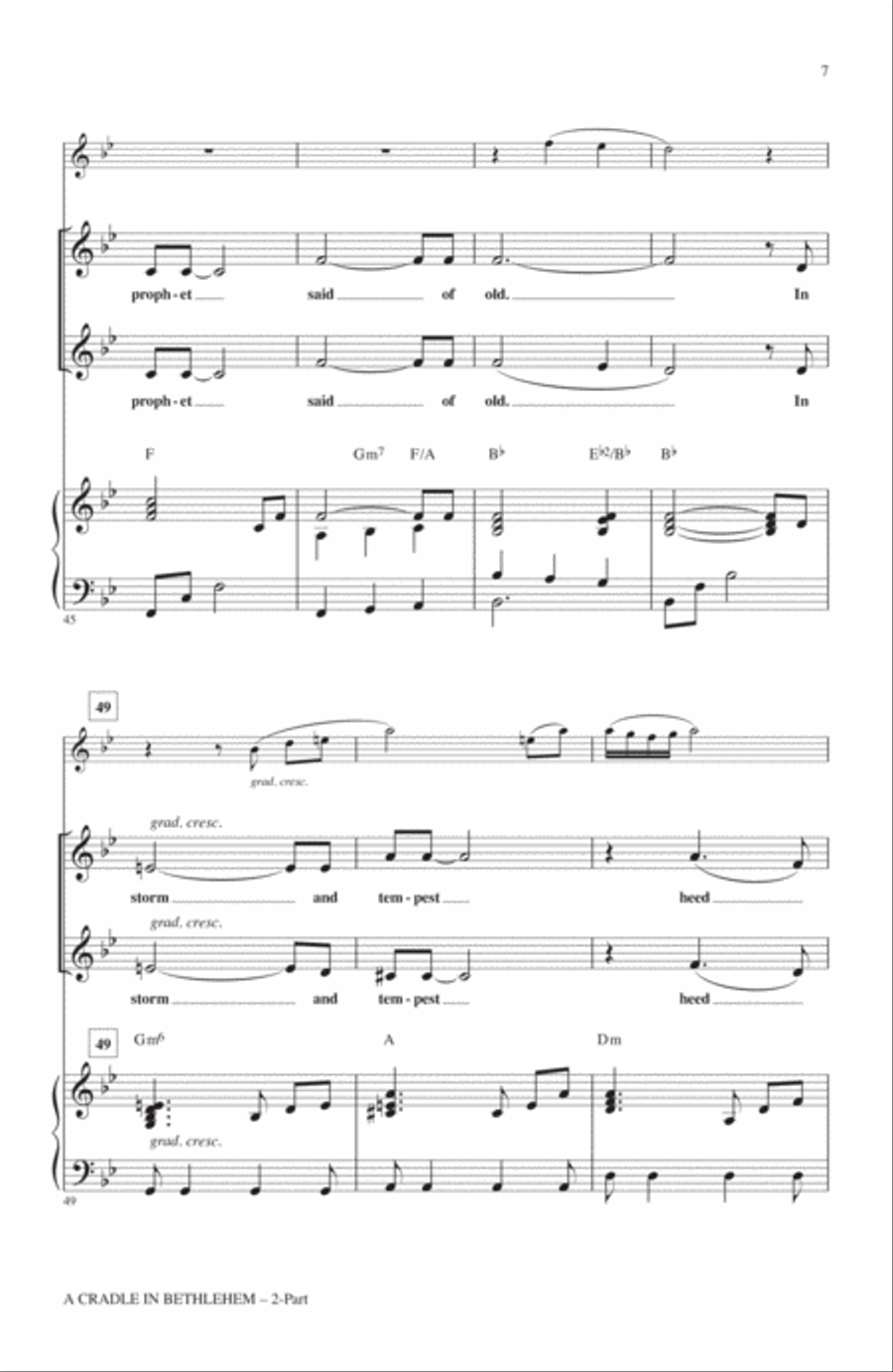 A Cradle In Bethlehem 2-Part scores gallery preview page 6