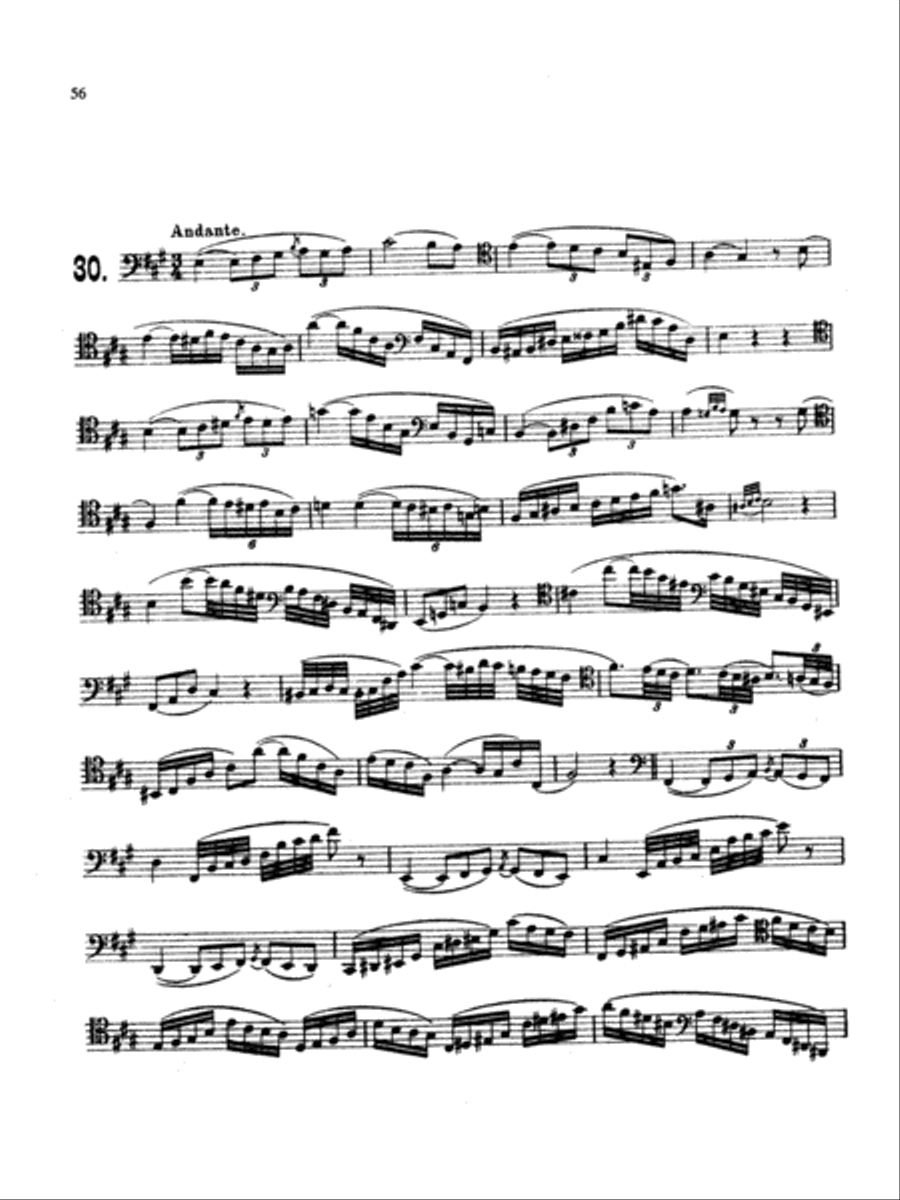 Milde: Fifty Concert Studies, Op. 26 Bassoon Solo scores gallery preview page 1