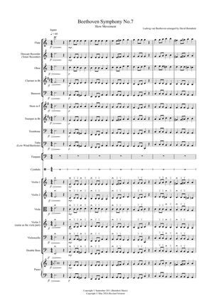 Beethoven Symphony No.7 (slow movement) for School Orchestra
