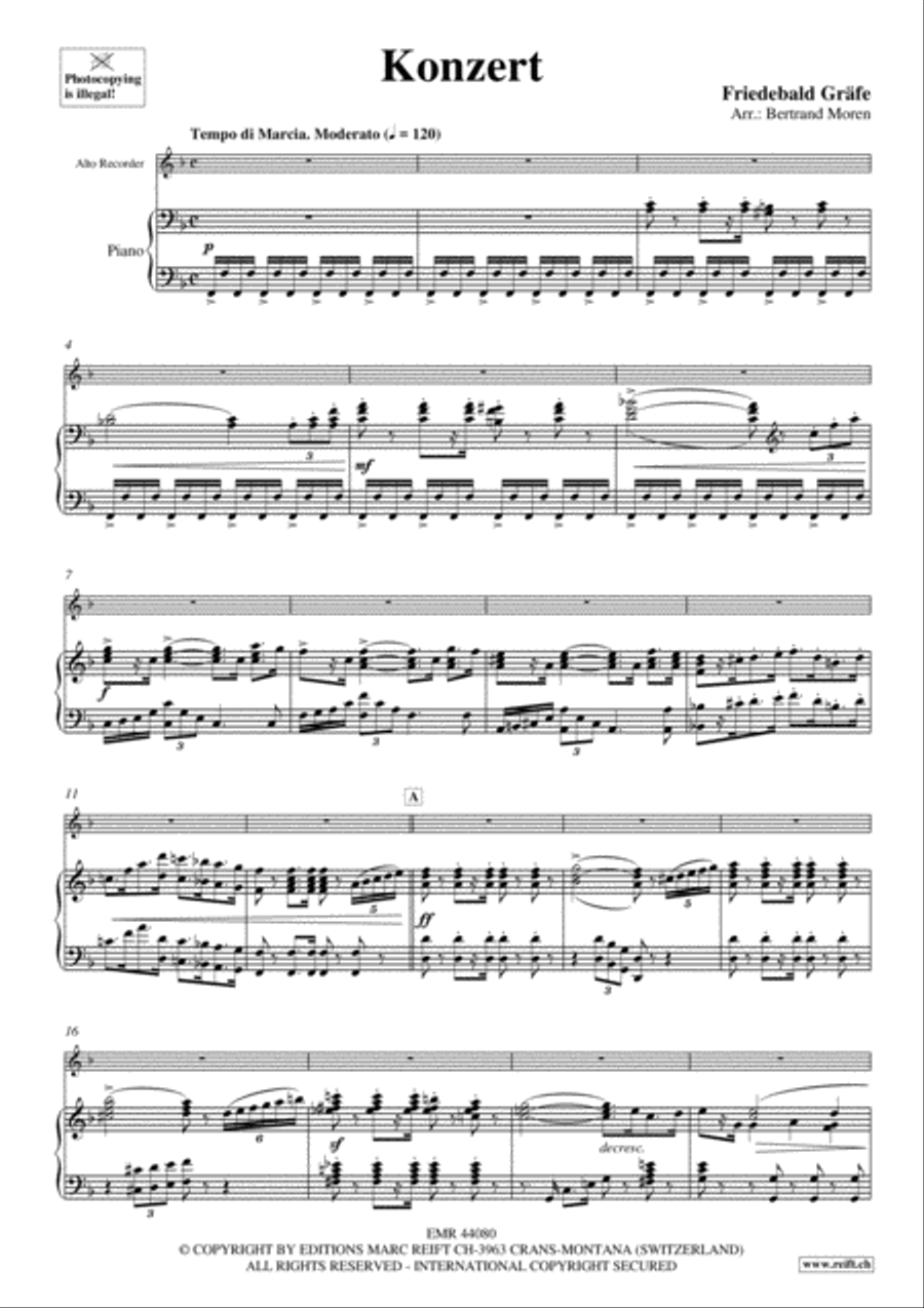 Konzert Alto Recorder scores gallery preview page 6