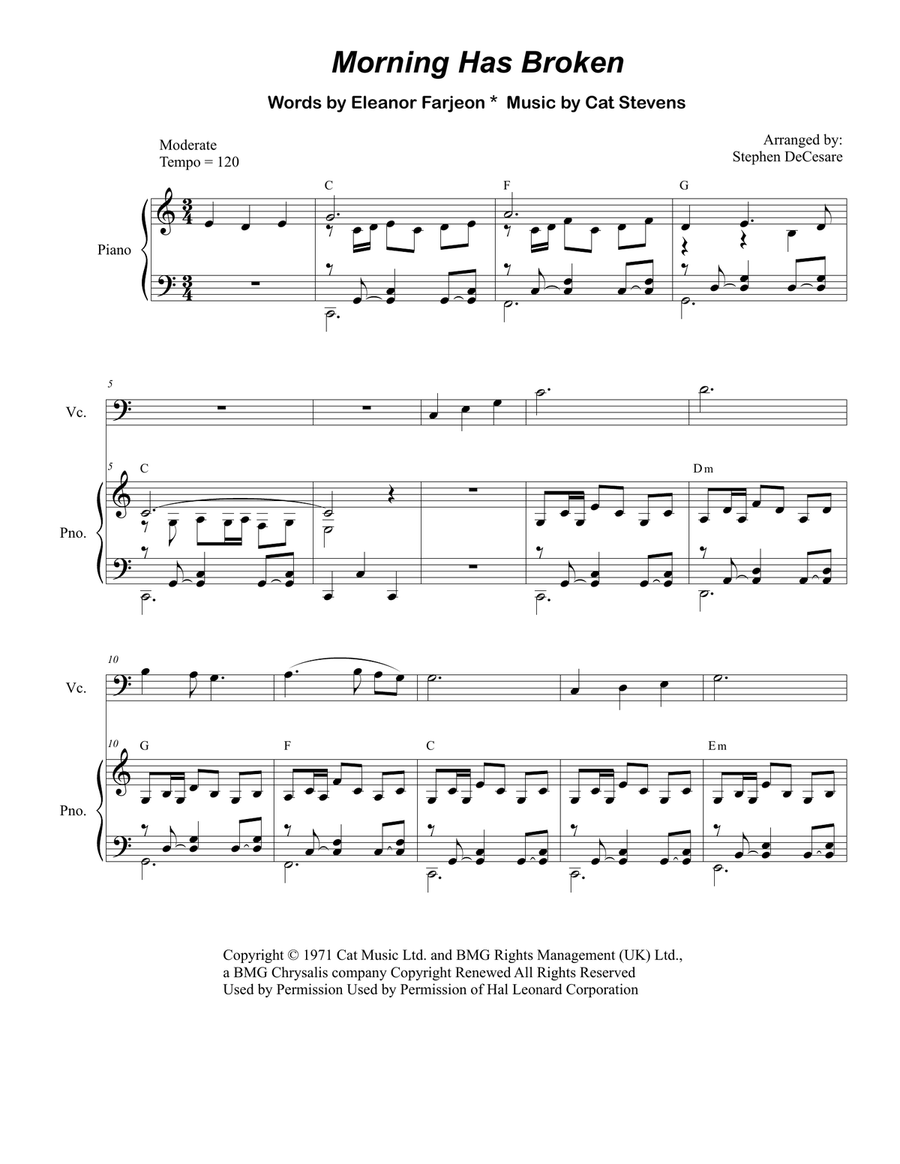 Morning Has Broken Morning Has Broken Piano Trio scores gallery preview page 1