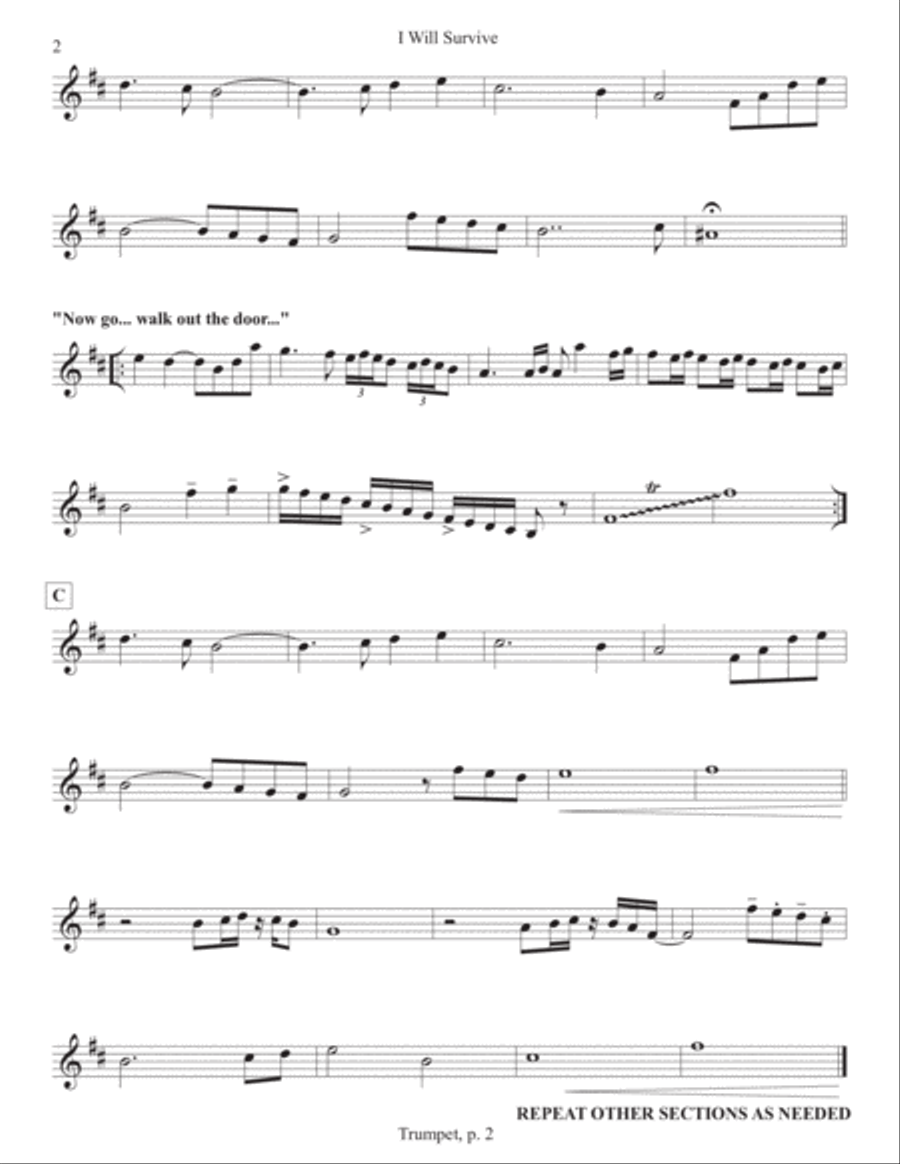 I Will Survive Piano scores gallery preview page 2