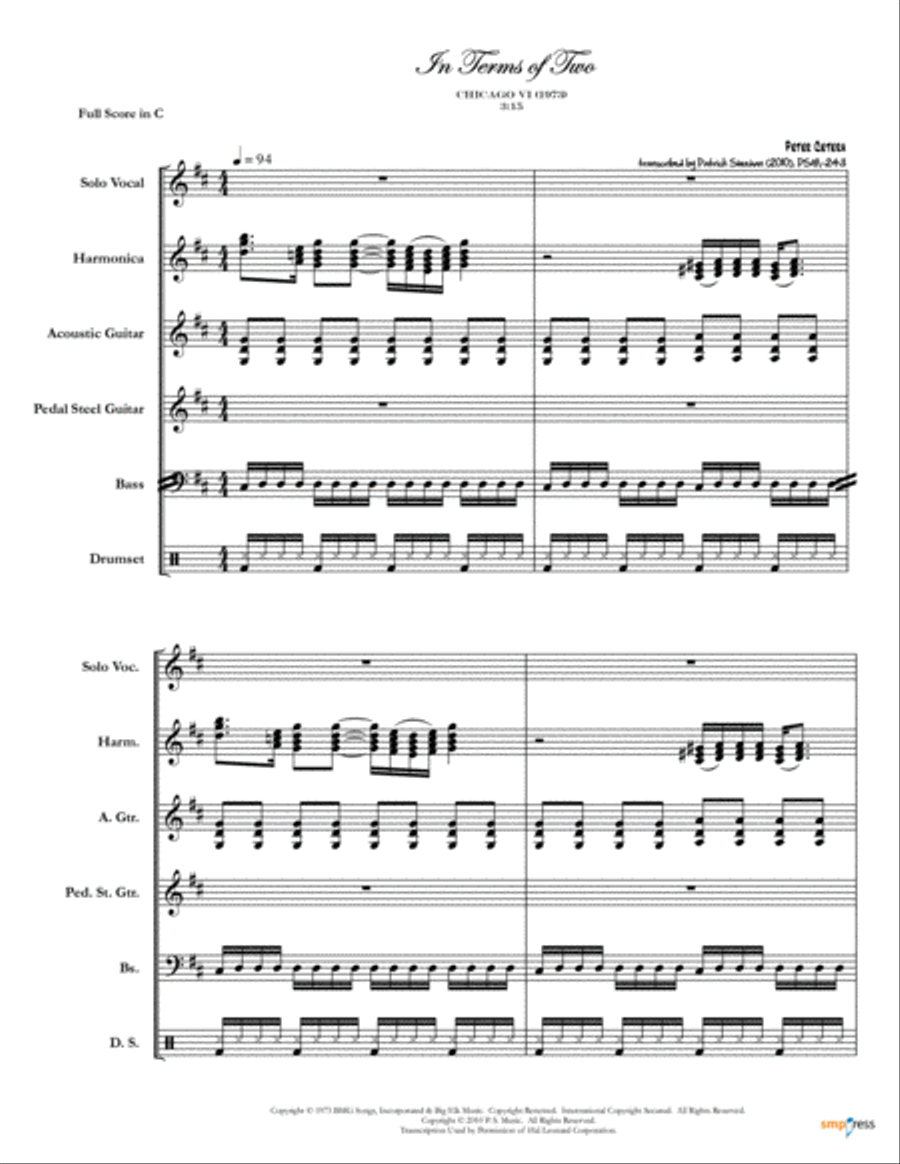 In Terms Of Two Small Ensemble scores gallery preview page 1