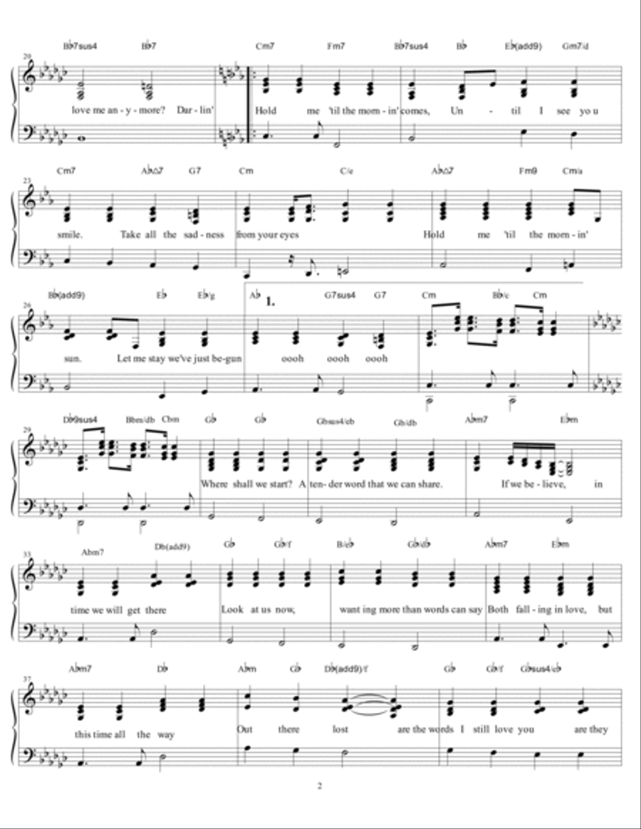 Hold Me 'til The Mornin' Comes Hold Me 'til The Mornin' Comes Voice scores gallery preview page 2