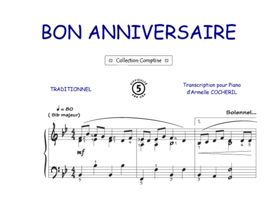 Joyeux anniversaire (Traditionnel / Comptine) image number null