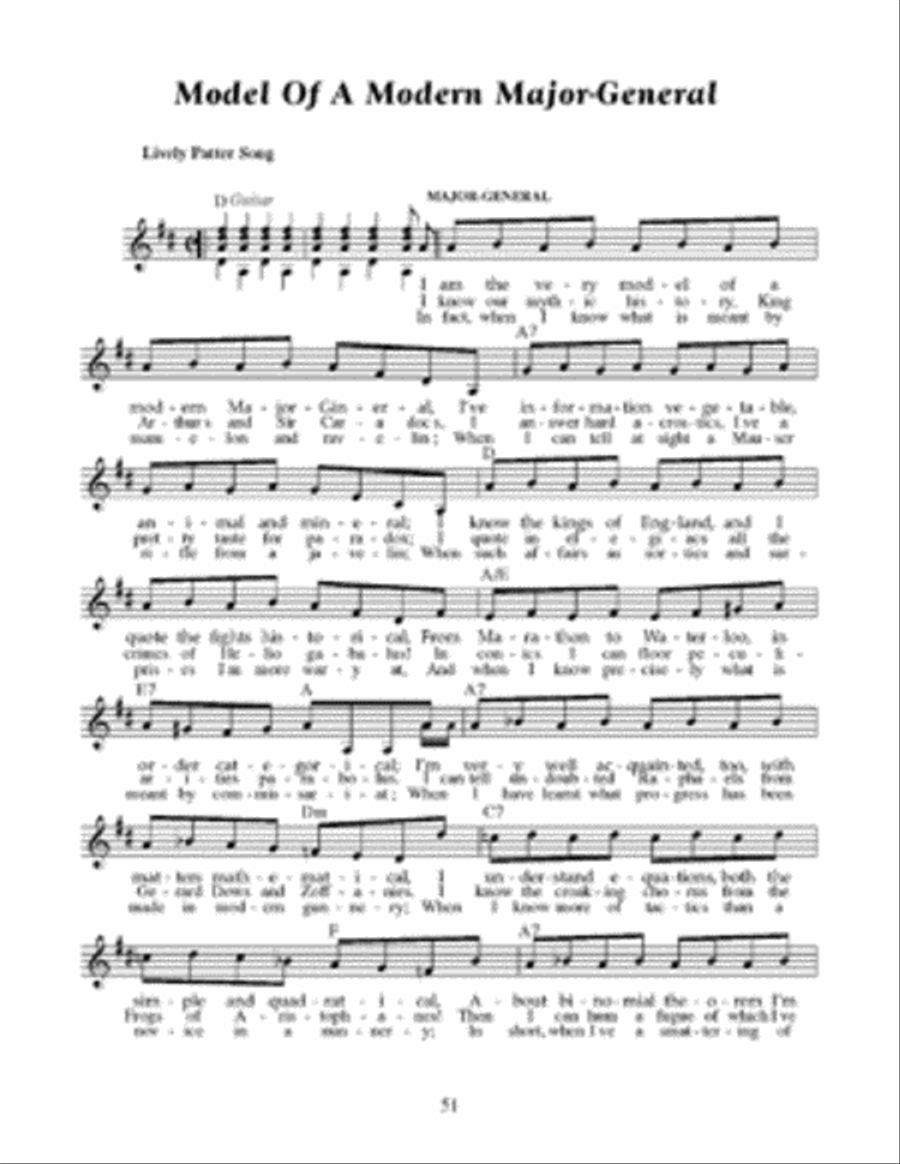 Gilbert and Sullivan Favorites for Voice and Guitar Fingerpicking Guitar scores gallery preview page 4