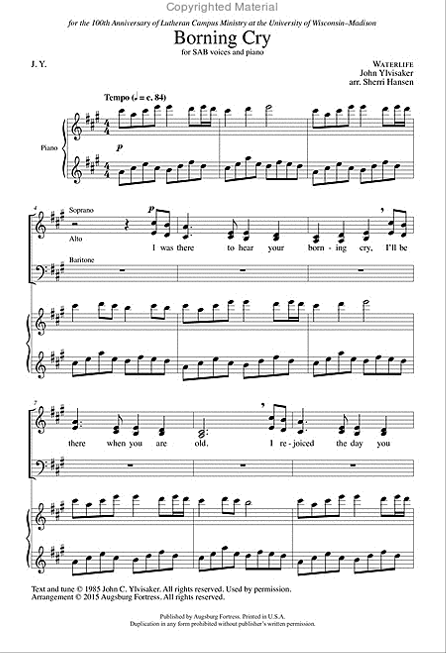 Borning Cry Borning Cry 3-Part scores gallery preview page 3
