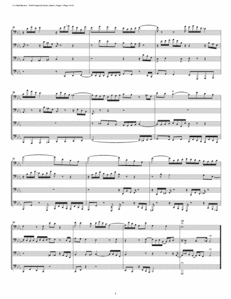 Fugue 07 from Well-Tempered Clavier, Book 1 (Euphonium-Tuba Quartet) image number null