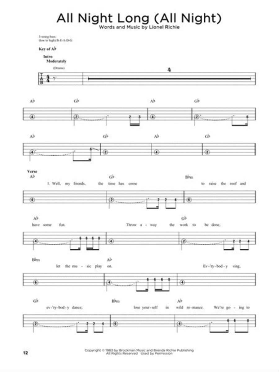 First 50 Pop Songs You Should Play on Bass Bass Guitar scores gallery preview page 7