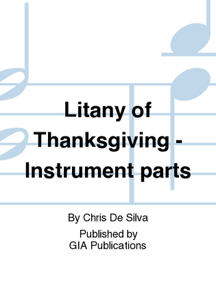 Litany of Thanksgiving - Instrument edition