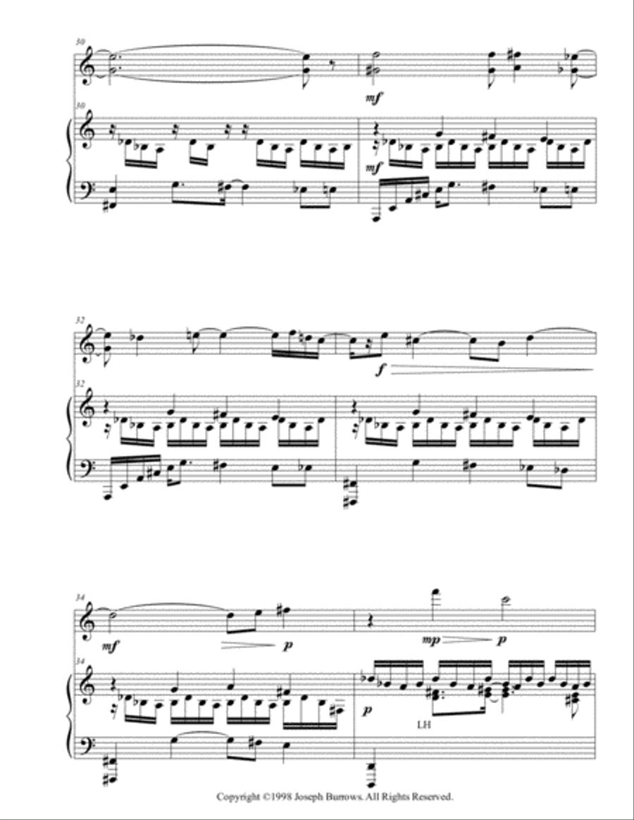 Movement for Violin and Piano by Joseph Burrows Violin Solo scores gallery preview page 4