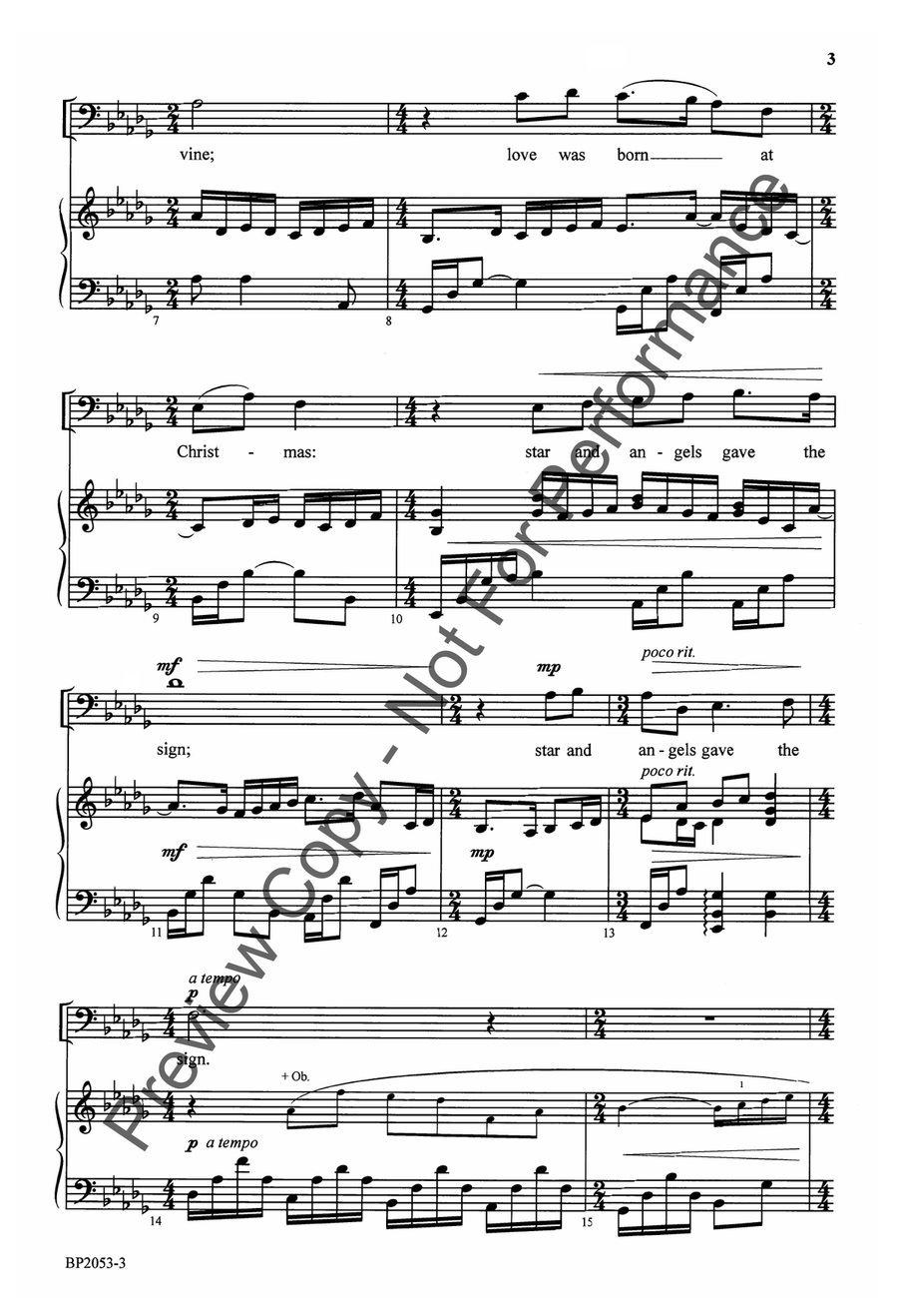 Love Came Down at Christmas - TTBB TTBB scores gallery preview page 3