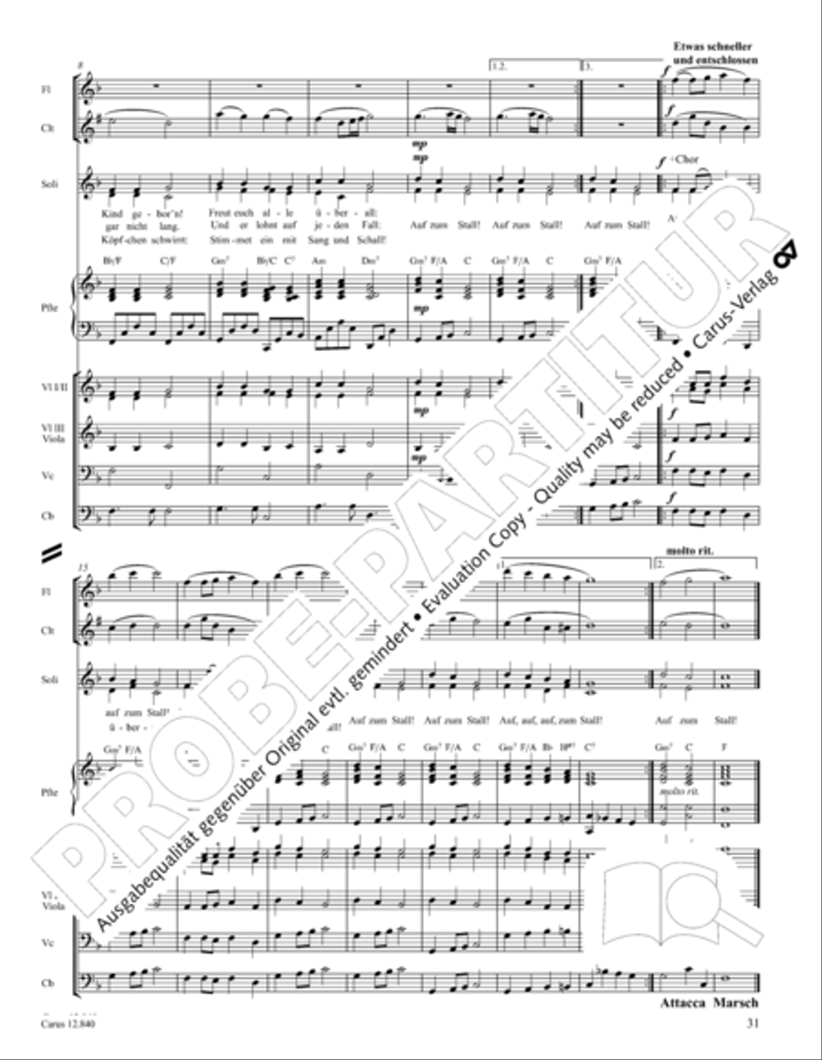 Ochs und Esel wissen mehr Orchestra scores gallery preview page 31