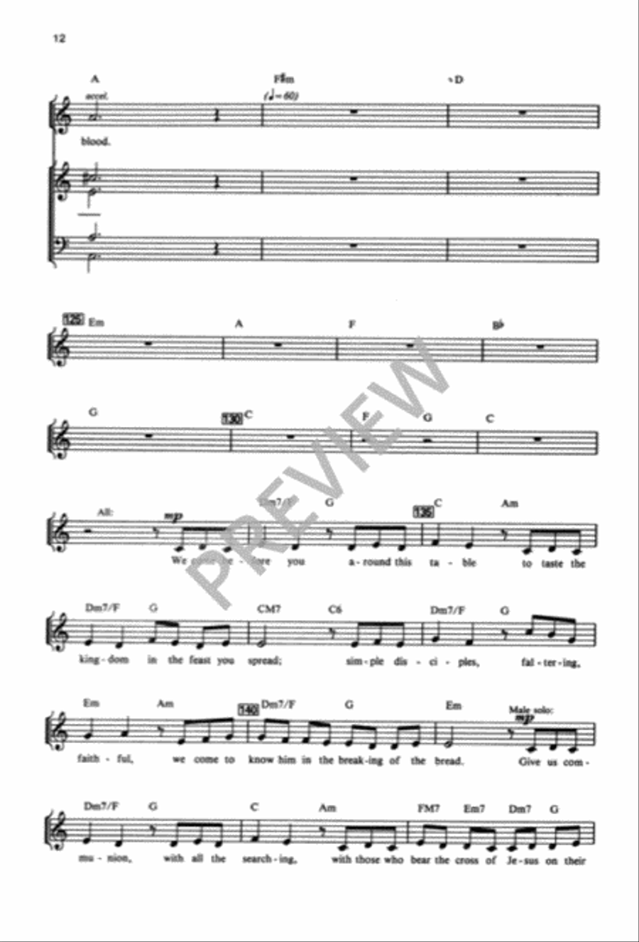 Tableprayer: Winter Name of God 4-Part scores gallery preview page 13