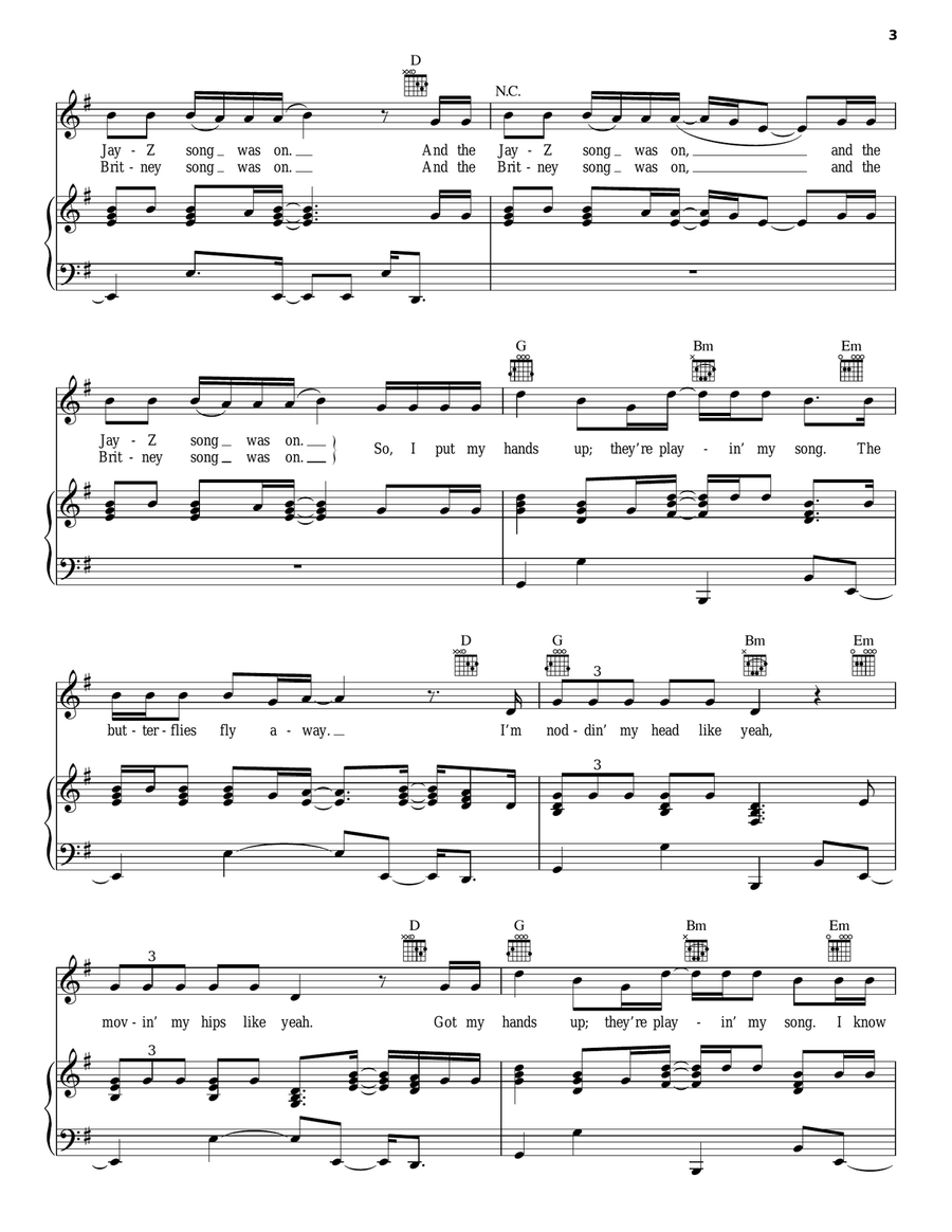 Party In The USA Acoustic Guitar scores gallery preview page 3