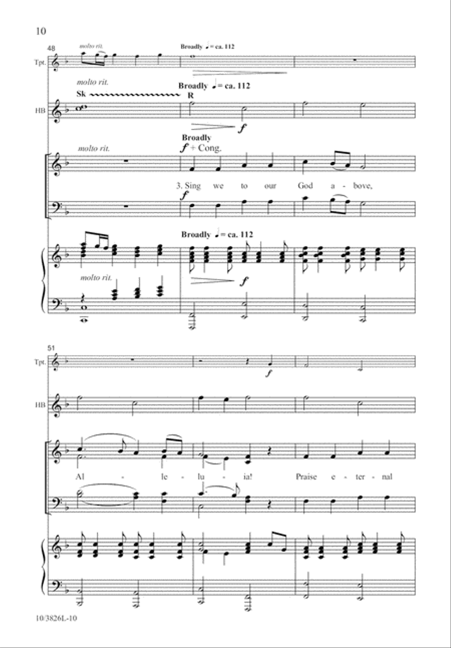Jesus Lives, Alleluia! 4-Part scores gallery preview page 10