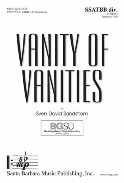 Vanity of Vanities - SATB divisi a cappella Octavo image number null