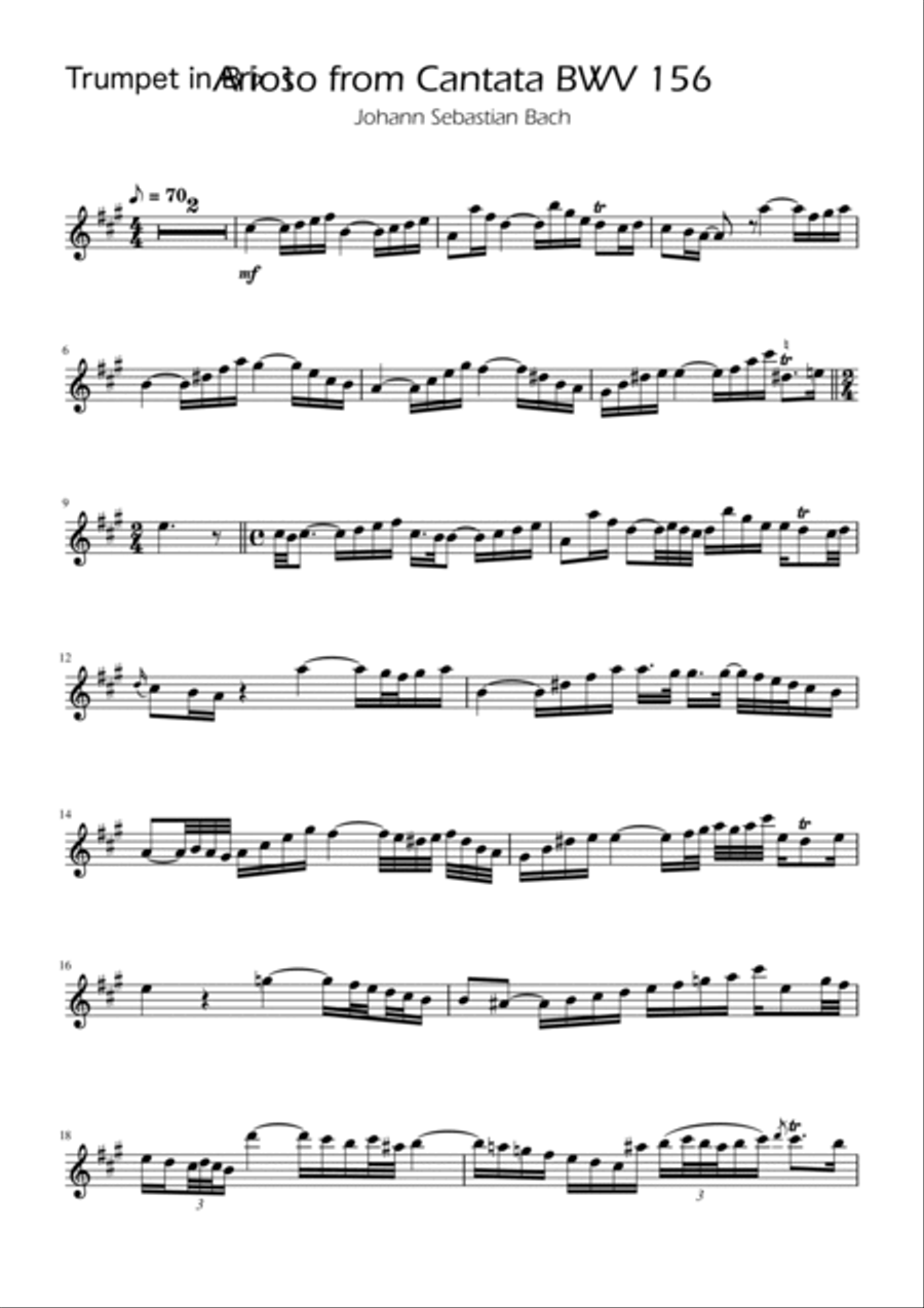 Arioso BWV 156 - Trumpet Trio Trumpet Trio scores gallery preview page 6