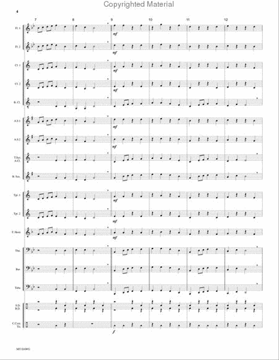 My Dawg My Dawg Concert Band scores gallery preview page 4