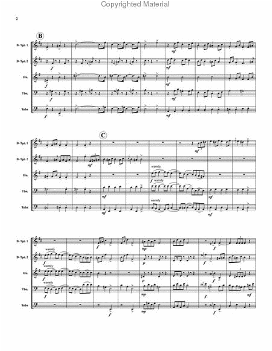 Hungarian March Brass Quintet scores gallery preview page 3