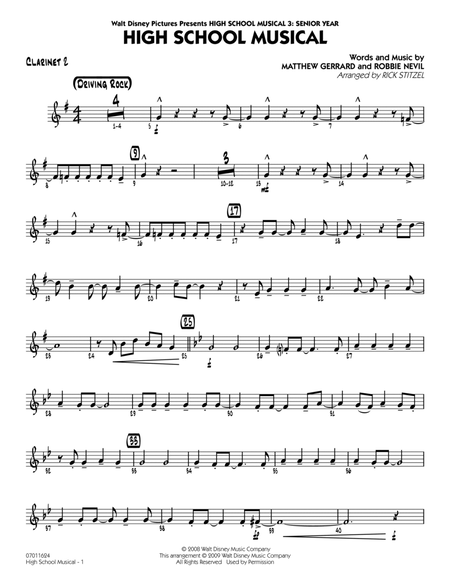 High School Musical (from "High School Musical 3: Senior Year") - Bb Clarinet 2