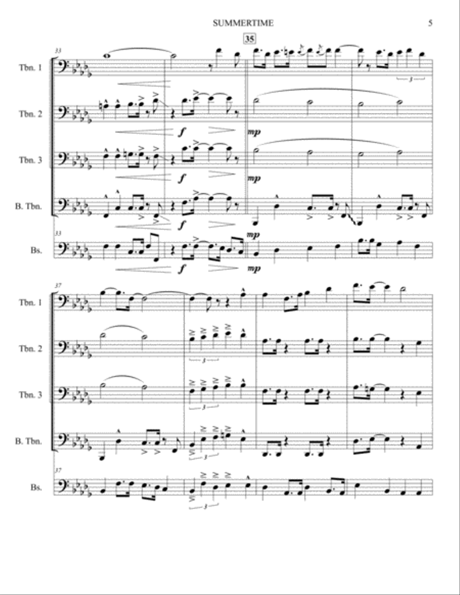Summertime Brass Ensemble scores gallery preview page 5