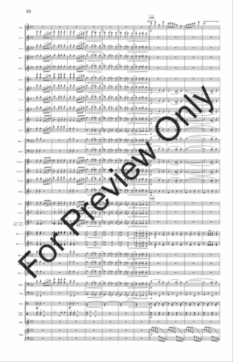 The Stars and Stripes Forever (Score) Concert Band scores gallery preview page 13
