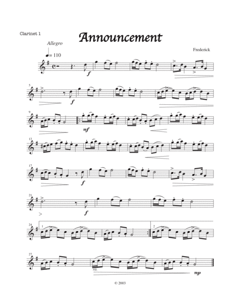 Announcement (Clarinet Trio) image number null